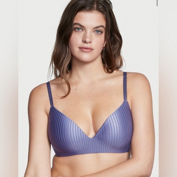 Victoria’s Secret Lightly Lined Wireless T-Shirt Bra Women’s 34C Silver Strip - Picture 2 of 12